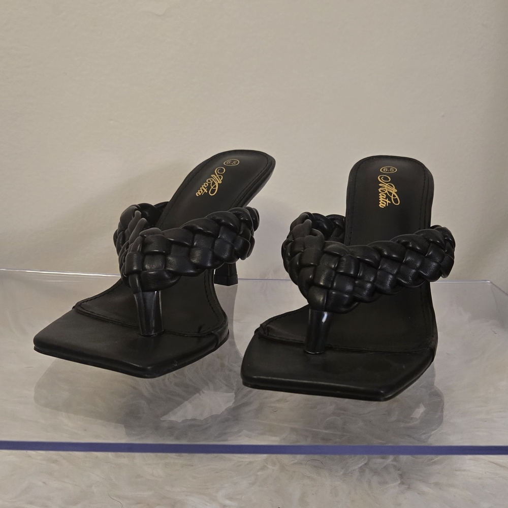 Mata Shoes Black Heeled Sophistication